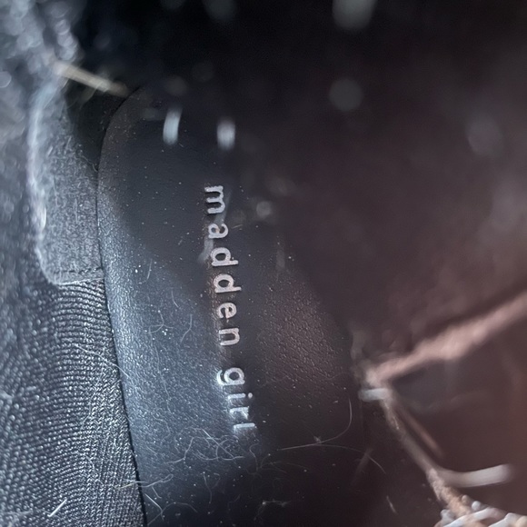 Madden Girl cowboy boots with fringe on zipper - Picture 5 of 5